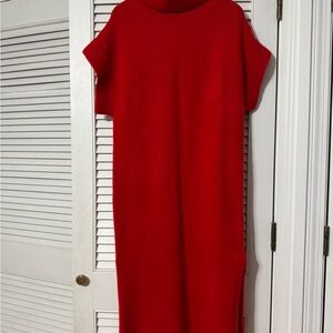 Elegant Red sweater Dress
